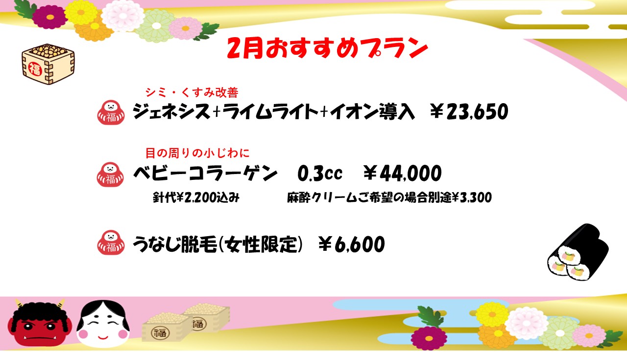 おすすめプラン 2月