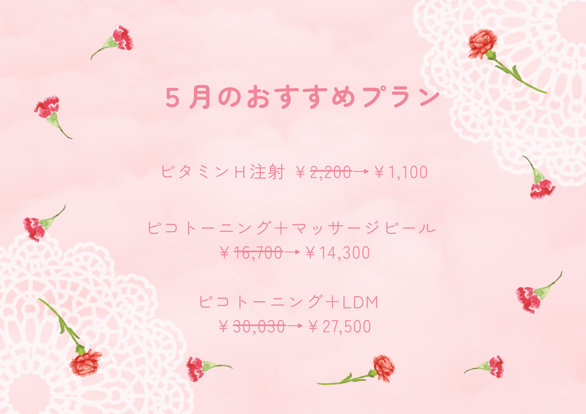 おすすめプラン 5月
