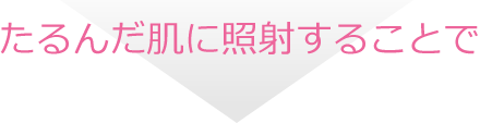 たるんだ肌に照射することで