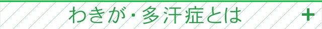 わきが・多汗症とは